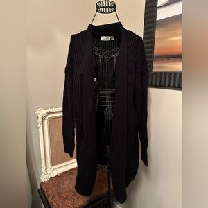 RD Style Black Distressed Cardigan